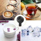 Tea Bag Squeezer Tongs, Stainless Steel Teabag Strainer Dispenser Gripper Picker Accessories for Tea Drinkers Gifts(Black)