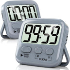 Antonki 2 Pack Digital Timer for Kids, Magnetic Countdown Kitchen Timers for Cooking, Egg, Classroom, Teacher, Exercise, Study, Oven - Battery Included