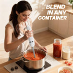 Turelar Immersion Blender Handheld, Corded Electric Blenders Portable Stick Mixer with 2 Mixing Speed and Stainless Steel Blades Emulsifier for Effortless Blending Soup, Smoothies, Puree or Baby Food