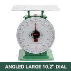 Tada 220lbs Heavy Duty Mechanical Kitchen and Food Scale Industrial Scale with Stainless Steel Platform Analog Produce Scale for Farmers Market and Horse Hay