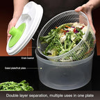 Fruit Spinner – Multifunctional Salad-Spinner | Fruit Washer & Dryer Spinner | Small Lettuce Spinner-Bowl | Manual Vegetable Cleaner For Draining Greens, Fruits And Vegetables, Home Kitchen Food Prep