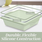 COOK WITH COLOR 17 Pc. Silicone Baking Pan Set - Non-Stick & Easy Clean Silicone Muffin Pans for Baking with Sturdy Metal Frame for Stability, Flexible Cake Molds, Includes Measuring Cups and Spoons