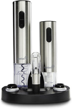 Ivation Electric Wine Gift Set – Includes Bottle Opener, Aerator, Vacuum Preserver, Stoppers, Foil Cutter & Charging Base