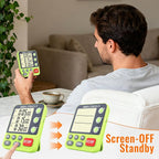 Digital Dual Kitchen Timer, 3 Channels Countdown Triple Timer for Cooking, Magnetic Memory-Preset Large-Display Adjustable Alarm Volume, Multi Times Management, 3A Battery Included, Green