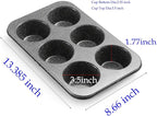 Monfish large muffin pan Jumbo Cupcake tin grey stone finish non sticking 3.5x1.75 inch cup