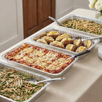 Aluminum Pans Full Size, Large Disposable Roasting & Baking Pan, 21"x13" Deep Foil Pans (50 Pack) Extra Heavy Duty Chafing Trays for Hotels, Restaurants, Caterers, Steam Table, Buffets & Bakeware