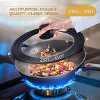Ydeapi Universal Lids for Pots, Pans & Skillets - Fits 6.5", 7" & 8" Diameter, 9.5", 10" & 11" Diameter Cookware，Tempered Glass with High Heat Resistant Silicone Rim-2PK Cookware（2PK）