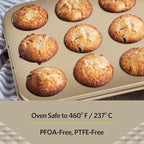 Glad Mini Muffin Pan Nonstick - Heavy Duty Metal Cupcake Tin with Small Baking Cups, Mini 12-Cup