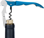 True Truetap Double Hinged Waiter's Corkscrew Wine Opener, Stainless Steel Wine Bottle Opener with Built In Foil Cutter, Home Bar Tools, Bar Cart Accessories, Wedding Gifts, Set of 1, Metallic Blue