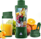 Portable Blender, 360W Personal Blender for Shakes and Smoothies for Kitchen, 24 Oz BPA Free Traveling Juicer Cup and Lid with 6 Blades, Self Cleaning Portable Juicer for Kitchen/Travel/Gym, Blue