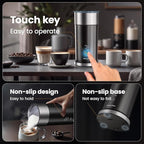 Electric Milk Frother and Steamer, 8.12oz/240ml 4 in 1 Milk Steamer Frother for Latte Cappuccino, Can Froth Both Hot and Cold Milk, Enjoy Perfect Milk Froth in 2 Min