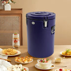 Eapmic 42.27Qt Insulated Food Container, Stainless Steel Container, 40L Commercial Soup Carrier 15 Hours Heat Preservation for Hot and Cold Food Storage Restaurant Canteen Home Lunch Use (Blue, 40L)