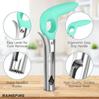 Rainspire Apple Corer Tool Kitchen Apple Core Remover Stainless Steel Comfortable Nonslip Handle, Dishwasher Safe, Mint Green