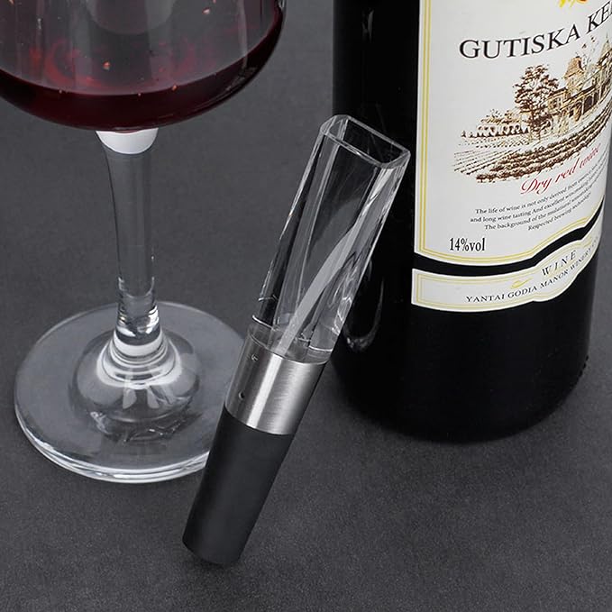 Wine Air Aerator & Wine Pourer Spout Dual Function with Leak-Proof Design, Universal Fit, Instant Red Wine Flavor Enhancer, Wine Tool for Wine Lovers
