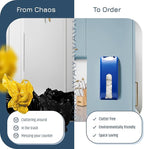 Plastic Bag Holder | Durable Plastic Wall Mount Kitchen Grocery Bag Storage Organizer | Smudge Proof, Fingerprint Resistant | Blue