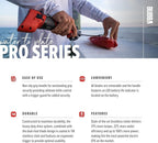 Bubba Pro Series Lithium-Ion Electric Fillet Knife with Non-Slip Grip Handle, 4 Ti-Nitride S.S. Coated Non-Stick Reciprocating Blades, Charger and Case for Fishing