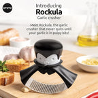 OTOTO Rockula Garlic Press Rocker - Garlic Masher, Garlic Rocker, Rocking Garlic Press Stainless Steel - Garlic Smasher Spooky Gifts - Easy to Clean