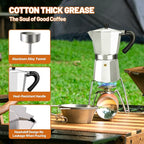 3 Cup Aluminum Espresso Stovetop Moka Pot Express Coffee Maker Percolator Italian Classic Mocha Coffee Machine for Italian and Cuban Cafe Brewing for Home & Camping 150ml 5oz