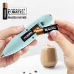 Zulay Kitchen Patented Tornado Triple Whisk Milk Frother with 4 Duracell Batteries – Handheld Foam Maker for Coffee, Lattes, Matcha & Hot Chocolate – Rich, Creamy Froth in Seconds - Mint