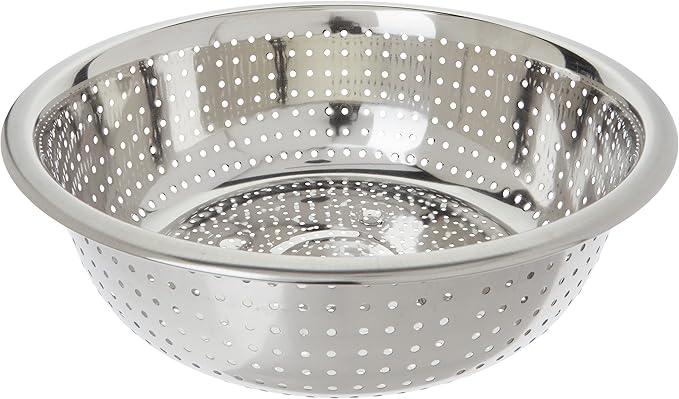 Winco Chinese Colander with 2.5 mm Holes, 11-Inch, Stainless Steel, Medium