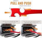 INFRAOVENS Oven Rack Guards and Silicone Push Pull Stick, Heat Resistant Cover and Shelf Puller, Edge Protector and Shield for Toaster and Range, Kitchen Appliances to Prevent Burns and Scars