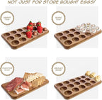 Gui's Chicken Coop Egg Tray - Rustic Wooden Egg Holder For Eggs Usable in Kitchen Refrigerator, or Countertop for Display or Storage - Easy to Clean… (18 Eggs)