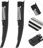 GALPADA Multifunctional Potato Grater and Fruit Paring Tool, 2pcs Food Peeler Set with Stainless Steel Blades for Kitchen Vegetable Shredding and Fruit Slicing