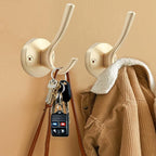 Gold Coat Hooks for Wall, 2 Pack Heavy Duty Towel Robe Hooks, Hats Hooks for Entryway Cubicle Closet Mudroom Bathroom Garage