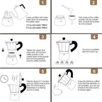 Aluminum 12 Cup 600ml Moka Pot Express Coffee Maker Stovetop Espresso Colorful Coffeemaker Italian Classic Style Brewing Greca Cafe Mocha Machine for Cafeteras Lover Camping Travel and Home Use 20oz