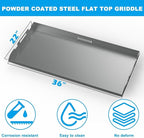 Flat Top Griddle Insert for Blackstone 36 Inch Griddle Powder Coated Steel Cooking Plate with Rear Grease System for Blackstone 1565 1554 1560 1803 1818 1825 1836