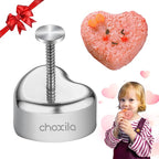Heart-Shaped Onigiri and Spam Musubi Mold - Stainless Steel Rice Ball Mold - Valentine's Day Gifts for Kids