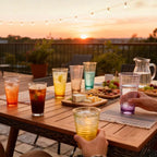 8-Piece Ombre Tumbler Set, 20oz Plastic Drinking Glasses, Assorted Colors, Shatterproof BPA-Free Drinkware, Large Stackable Cups for Patio, Pool, Gift, Everyday Use, Top-Rack Dishwasher Safe