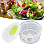 Salad Drainer, 3L Capacity Salad Spinner with Drainboard Multifunctional Salad Drainer with Bowl and Strainer, Hand Crank Salad Dryer Vegetable Spinner for Cooking, 9 In Diameter