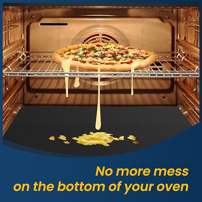 Oven Liners for Bottom of Electric Gas Oven -3Pack Large Heavy Duty Oven Protector Mat, Non-Stick Oven Floor Protector Liner, Reusable Heat Resistant Stovetop Air Fryer Grill Baking Mat