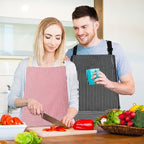 VALOME 2 Pack Kitchen Aprons, Apron for Cooking with 2 Pockets, Unisex Adjustable Neck Strap Chef Aprons for Men Women