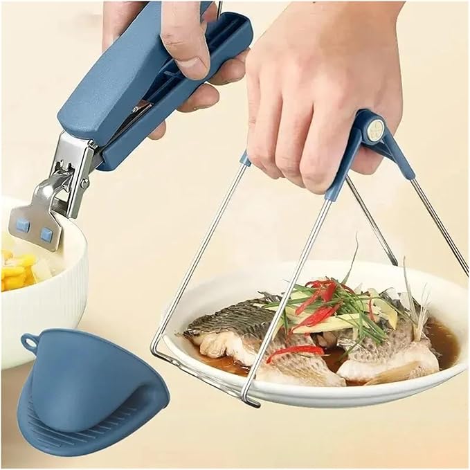 3 in 1 Anti-Scald Kitchen Tool Set, Non-Slip Bowl Gripper Plate Lifter Resistant Mitt for Cooking Steaming Serving, Kitchen Gadget(Bowl holder)