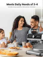 GarveeHome Espresso Machine, 20 Bar Semi Automatic Espresso Machine With Grinder and Milk Frother Wand, Professional Espresso Maker Coffee Machine With 95 oz Removable Water Tank