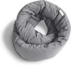 Huzi Infinity Pillow - Home Travel Soft Neck Scarf Support Sleep (Grey)