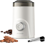 SHARDOR Electric Super Silent Blade Coffee Grinder, Timed Grind Control Rotary Knob, Adjustable Coarse to Fine for Coffee Beans, Spices & Herbs, White