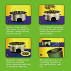 ECOOPTS Slow Cooker Liners Disposable Cooking Bags Small Size Pot Liners Fit 1QT to 3QT Suitable for Oval & Round Pot (10)