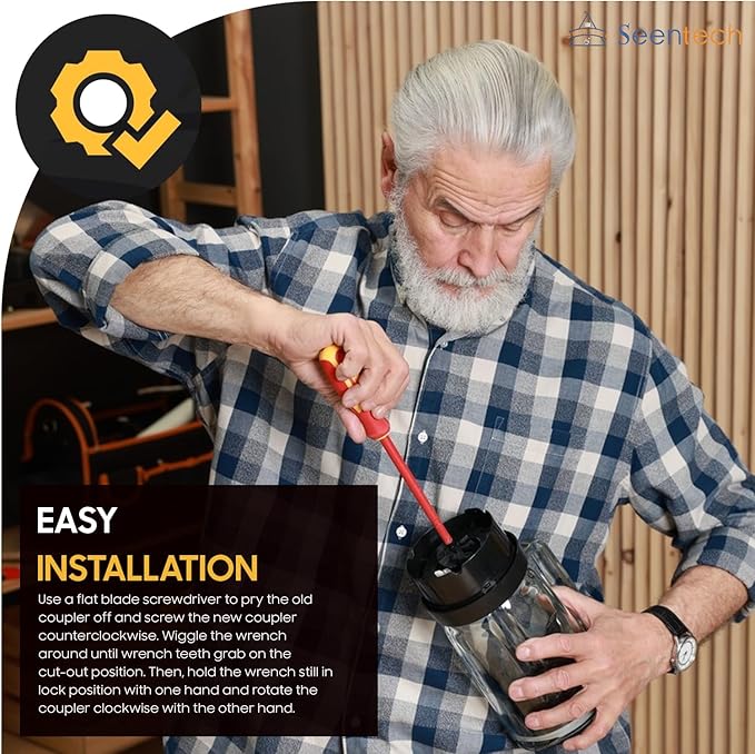Seentech Blender Coupler Replacement Kit – Includes 2 Rubber Drive Sockets & Metal Wrench – Compatible with 9704230 Models for Blade Maintenance and Repair