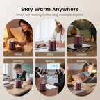 Smart Self Heating Coffee Mug,14oz Temperature Control Coffee Mug,Hot up to 150°F,Rechargeable Heated Coffee Mug,Up to 6H Battery Life,Coffee Cup Warmer,Great Gift for Coffee Lovers,Dad,Mom (Claret)