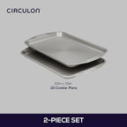 Circulon Nonstick Bakeware Set, Cookie Sheets for Baking Nonstick, 2-Piece, Gray