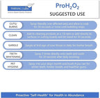 ProH2O2 3% Food Grade Hydrogen Peroxide – Natural Cleaner & Disinfectant – Household Use – For Cleaning, Sanitizing & Gargle – 8 fl oz Spray (Pack of 2) & 32 fl oz Refill (Pack of 2)