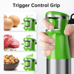 Turelar Immersion Blender Handheld Corded Hand Blenders Set 1100W, Trigger Variable Speed 5 in 1 Stick Emulsifier with Chopper, Whisk and Frother for Soup, Baby Food and Smoothies, Apple Green