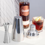 Jigger for Bartending, Briout Double Cocktail Jigger Japanese Premium 304 Food Grade Stainless Steel Jigger 2 OZ 1 OZ with Measurements Inside, Silver