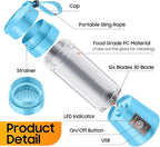 Cordless Portable Personal Size Blender - Mini Blender Make Smoothies and Shakes, 380Ml BPA Free Travel Cup, Powerful Blending Suit in Office/Home/Gym, Mother's Day