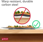 GoodCook AirPerfect Insulated Nonstick Carbon Steel Pizza Pan with Cutting Guides, Perforated Nonstick Pizza Pan, 15.75-Inch, Gray
