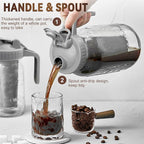OneDream Cold Brew Coffee Maker - 2 Quart 64oz Stainless Steel Filter Cold Brew Pitcher Jar, No Leaks Cold Brew Mason Jar Coffee Maker, Easy to Clean Cold Coffee Maker