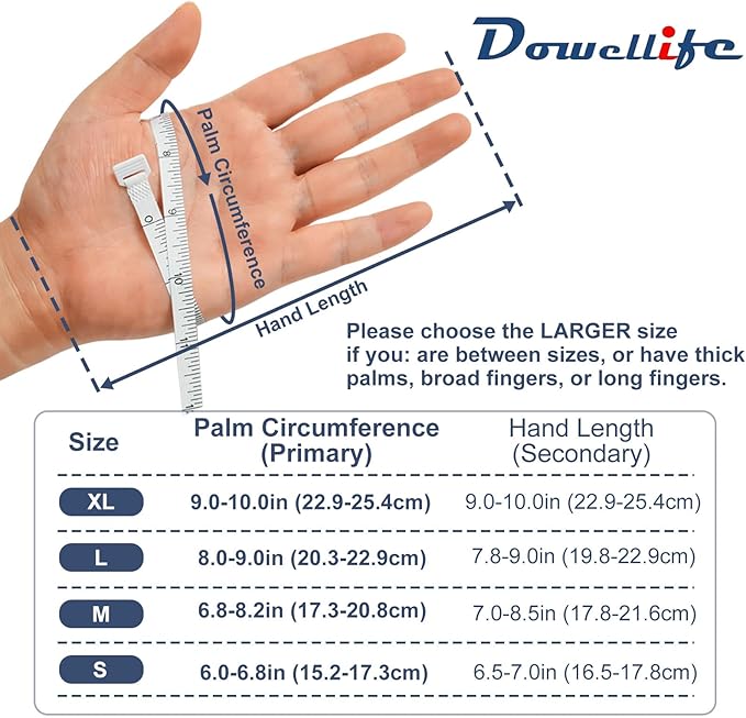 Dowellife Cut Resistant Gloves Food Grade Level 5 Protection, Safety Kitchen Cuts Gloves for Oyster Shucking, Fish Fillet Processing, Mandolin Slicing, Meat Cutting and Wood Carving (X-Large-12 Pairs)